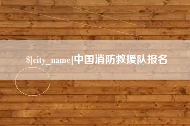 重庆中国消防救援队报名