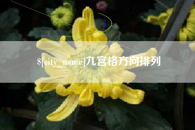 重庆九宫格方向排列
