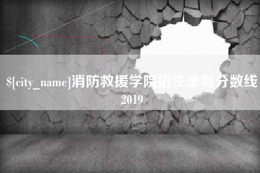 重庆消防救援学院招生录取分数线2019