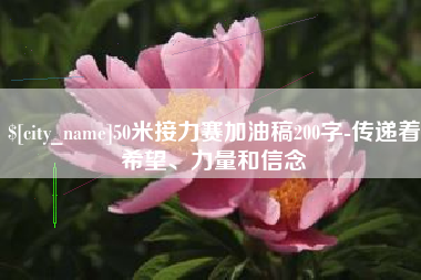 重庆50米接力赛加油稿200字-传递着希望、力量和信念