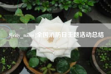 重庆全国消防日主题活动总结