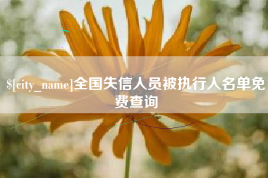 重庆全国失信人员被执行人名单免费查询