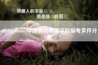 重庆中国消防救援学院报考条件分数
