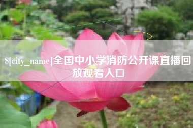 重庆全国中小学消防公开课直播回放观看入口