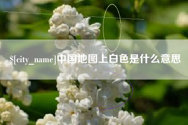 重庆中国地图上白色是什么意思