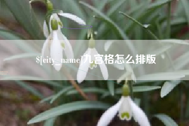 重庆九宫格怎么排版