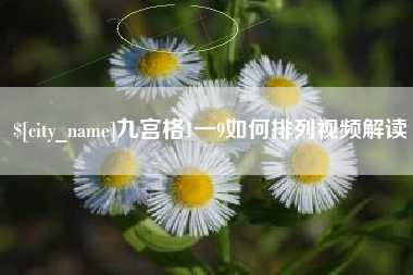 重庆九宫格1一9如何排列视频解读