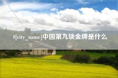 重庆中国第九块金牌是什么
