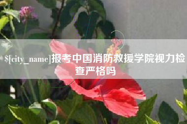 重庆报考中国消防救援学院视力检查严格吗
