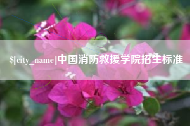 重庆中国消防救援学院招生标准