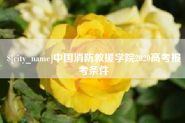 重庆中国消防救援学院2020高考报考条件